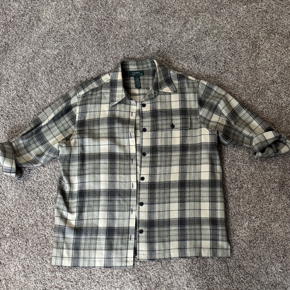 Ralph Lauren Plaid Shirt in Black and White